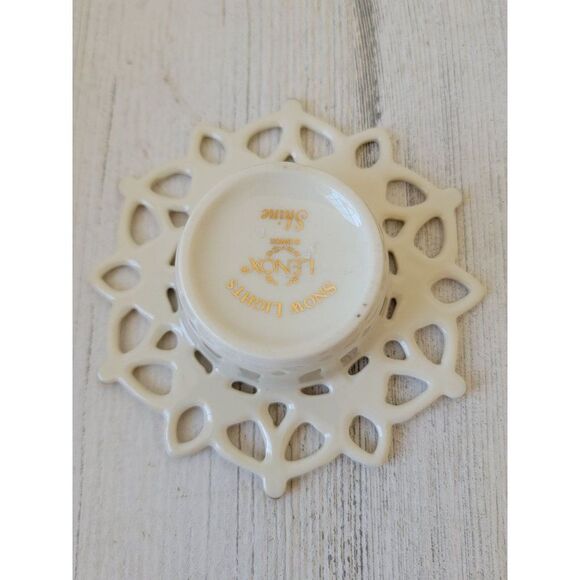 Lenox snow lights tea light holder shine Xmas candle‎ decor home - Picture 4 of 4